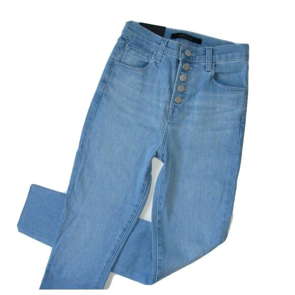 NWT J Brand Lillie High Rise Crop Skinny in Cloudy Eco Wash Stretch Jeans 29 - Picture 2 of 4